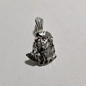 Tiny Jesus Face Sterling Silver Pendant 925
